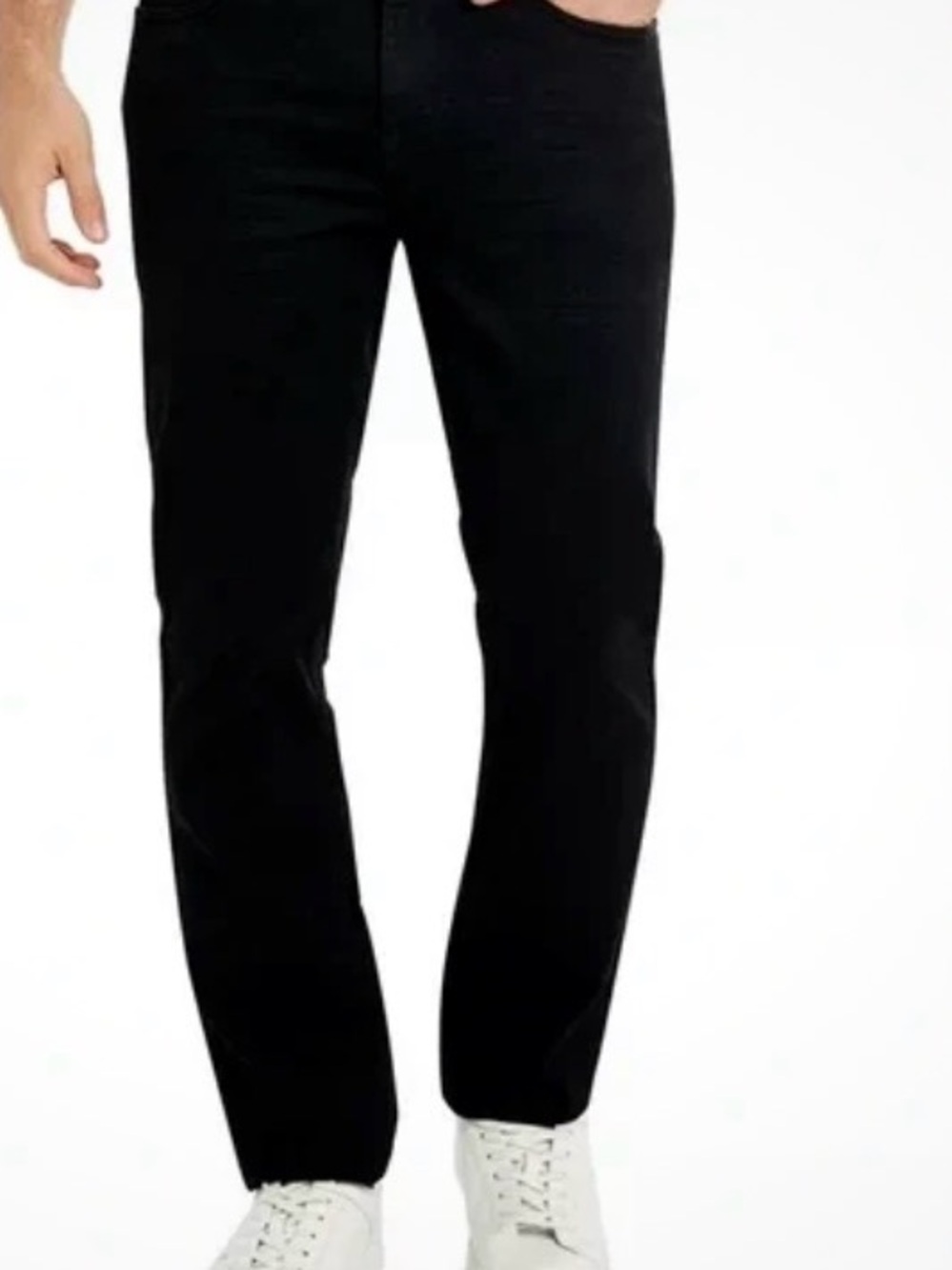 Kenneth Cole Black Tapered Fit Slim Straight Jeans
